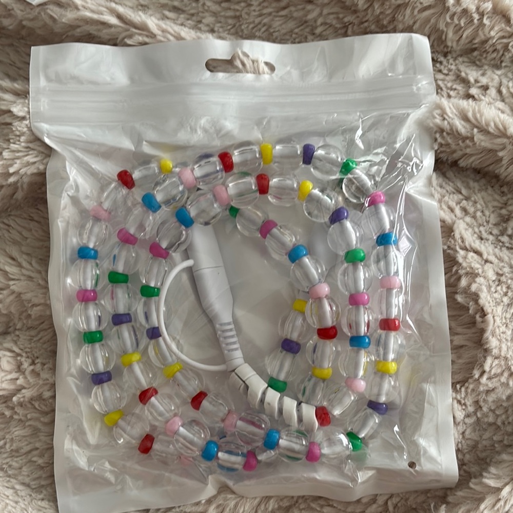Colorful Beaded Phone Charger Cable